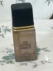 VINTAGE COLLECTIBLE REVLON AGE DEFYING MAKE UP SPF 8 FOUNDATION GOLDEN BEIGE NEW