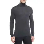Theory Turtleneck Pullover Sweater Mens S Charcoal Merino Wool Blend Long Sleeve