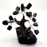 Black Tourmaline gemstone tree with Tourmaline base crystal healing gem tree