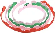 HAPINARY 4pcs Scalloped Bulletin Board Border Trim Deep Decorative Trim for Blackboard Classroom Festival Accessories for Playroom Kindergarten Decor