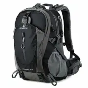 BACKPACK Waterproof Bag Hiking Camping Travel for Men Women 40L Black FENGDONG