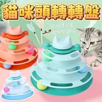 在飛比找樂天市場購物網優惠-『台灣x現貨秒出』貓咪頭轉盤貓咪玩具 貓玩具 貓貓玩具 寵物