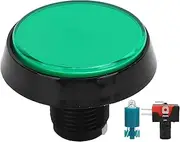 60mm Arcade Buttons, Arcade Buttons Arcade Stick Arcade Button Kit Arcade Kit Arcade Stick Buttons LED Arcade Buttons(Green+LED+Tripod Switch)