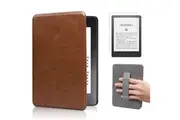 StylePro, Combo Kindle Paperwhite 6.8 case with hand strap and screen protector, brown