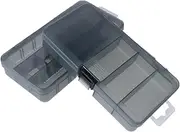 BESPORTBLE 2 Pcs Fishing Lure Tray Transparent Utility Storage Boxes with Dividers Durable Fishing Tackle Organizer for Baits Accessories Tools Impact Resistant Design for Anglers
