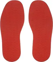sourcing map 1Pair Shoe Rubber Full Sole Repair 4mm Thickness Replacement Bottom Non-Slip for Leather Shoes, Red