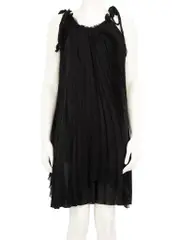 Black Midi Pleated Dress