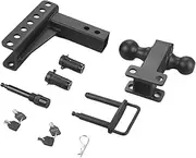 Adjustable Trailer Hitch -Drop Hitch-Tow Hitch With 2.5 Inch Receiver-6inch Drop/Rise, 2" & 2-5/16" Ball Hitches For Trucks