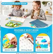 Preschool Learning Activities,Busy Book,Autism Sensory, Reusable Education