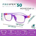 Blue Light Computer Glasses Kids PROSPEK MOVIESTAR Anti Glare Clear Lens Purple