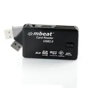 MBEAT USB 20 All In One Card Reader - Supports SD/SDHC/CF/MS/XD/MicroSD /MicroSD