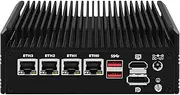 HUNSN Triple Display Micro Firewall Appliance, Mini PC, OPNsense, VPN, Router PC, Alder Lake-N I3 N305, RJ35, 2 x HDMI, DP, 4 x 2.5GbE I226-V, 0 RAM, 0 Storage, Barebone No System