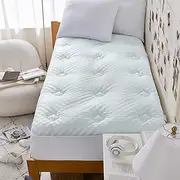 Hansleep Memory Foam Mattress Topper Twin, Pillow Top Mattress Pad Twin for Back Pain Relief with Egg Crate Gel Foam, Breathable Cover with Viscose Made from Bamboo, 39" x 75", White