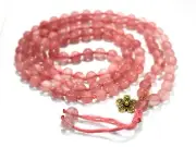 Cherry Quartz 108 + 1 beads mala Yoga Quartz Mala beads Hindu prayer meditation