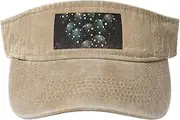[RLDOBOFE] Sun Visor Hat Adjustable Empty Top Baseball Cap Black Balloon dot Pattern Sun Hats for Women Men Sports Hats Summer Beach Cap
