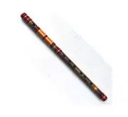 Left handed Concert Bamboo Flute F # Sharp Bass Fry Bansuri With cover & case