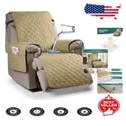 Machine Washable Recliner Cover with Utility Pockets - 100% Waterproof, Sand