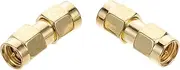 2pcs SMA Male to Male Adapter Durable Connector for Radio Equipment Antenna and Coax Extension Reliable Signal Transmission Easy Installation Multi Device Compatibility