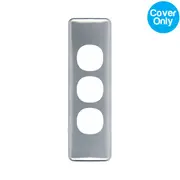 Clipsal Classic 3 Gang Architrave Switch Brushed Aluminium Cover
