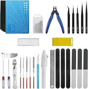 XLX 50PCS Modeler Basic Tools Craft Set Gundam Model Tools Kit Hobby Building Tools for Model Assemble Car Model Building Repairing and Fixing DIY Craft Kit