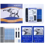 Bablaovy Art Supplies Drawing Set with 2 Sketch Books, Graphite Charcoal Penc...