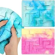 2 Pack Marble Maze Mat Fidget Sensory Tactile Sensory Toys Stress Relief Toys Anxiety Relief Toys Calming Toys for School Classroom Reduce Stress Anxiety Improve Focus(Vivid Style,8.7 x 6.3 Inch)