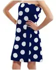 Terry Cotton Women's Wrap Towel for Spa, Pool, Beach Cover Up - Navy Blue - OS