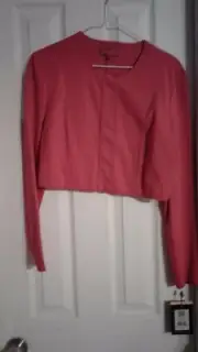 NWT Narciso Rodriguez Red Short Long Sleeve Jacket/Size M