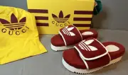 Gucci x Adidas Maple Red Terry Cloth Slides Women’s Size 39 (US 9) Authentic