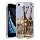 For Apple iPhone SE 3rd 2nd Gen TPU Case Cover+Glass(Giraffe herd)