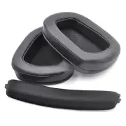 Soft Leather Foam Ear Pads Headband Cushion for Logitech G933 G633 Headphone
