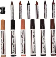 Furniture Repair Kit 12 Wood Stain Pens Touch-up Markers for Wood Paint Repair Markers for Scratch Fixing