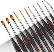 Miniature Paint Brushes, Fuumuui 11pcs Micro Detail Paint Brushes for Model, Cit