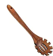 Wooden Pasta Spoon - Ergonomic and Sturdy Wooden Utensil, nontoxic Wooden Pasta Spoon | Eco-Conscious Kitchen Spoon, Long Handle Spoons for Cooking Pasta, Stirring Sauces, and Serving Meals