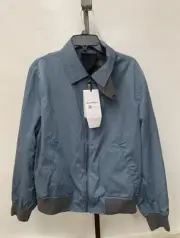 Salvatore Ferragamo Men's Chambray / Sparrow Wool / Polyester Bomber Size 50