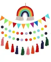 Rainbow Garland Party Decor Nursery Decorations Classroom decor