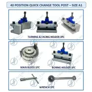 Multifix Tools 40 Position Quick Change Tool Post Set with 4 Tool Holders