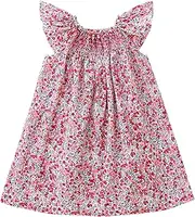 [AGQT] Toddler Girls Dress Casual Dresses Floral Dress Print Sundress Princess Dress Size 12M-5T