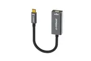 mbeat Tough Link USB-C Male To Mini Displayport Female Adapter - Grey Black