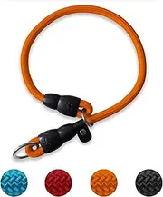 LOS ANDES Dog Slip Collar Training Dog Collar with Slidable Stopper Nylon Rope Collar Heavy Duty Choke Collar for Dog Walking No Pull Round Martingale Dog Collar for Small Medium Large Dogs