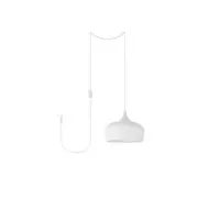 Living District LDPG2003WH Nora 1 Light Plug-In Pendant White