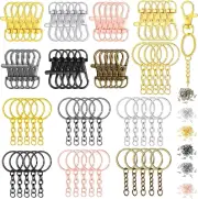 250 Pieces Lobster Claw Clasps Key Chain Rings for Hanging Include 35 Swivel Sna