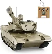 EAHUMM Rc Tanks, 1:28 M1A2 American Tank Army Tank Toys for Boys,9 Chanels Romote Control Vehicles with Sound and Light,Military Toys for Kids Boys Girls (Khaki)