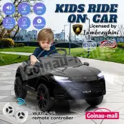 Kids RC Ride On Parental Remote Control 12V Pedal Off Road Vehicle Black