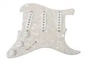 NEW Strat Pickguard White Pearl 11 Hole 3 Ply SSS for Fender Style Ship from US