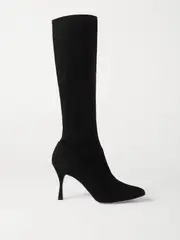 [Manolo Blahnik] Manolo Blahnik - Pamfilo 90 Stretch-suede Knee Boots - Black - IT39.5 IT 39.5 Black