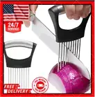 1Pack Stainless Steel Onion Holder Slicer Assistant Cutter Chopper Kitchen Tool