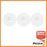 TP-Link EAP653 3 Pack AX3000 Ceiling Mount WiFi 6 Access Point Omada Mesh PoE+
