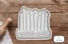 Happy Birthday Candles Cookie Cutter & Embosser Stamp