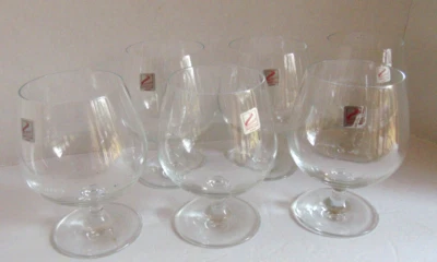 Set of 4 Zwiesel Glas Germany Clear Glass Brandy Cognac Snifters 4 3/4" high NEW
